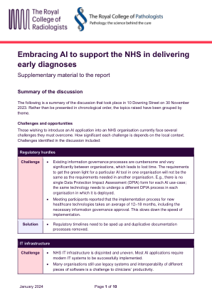 利用人工智能支持 NHS 提供早期诊断